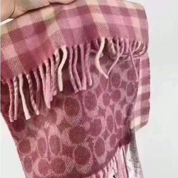 Coach wool scarf NWT pink - Picture 3 of 5